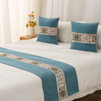 Кърпа за края на леглото с полиестер, ландшафтна бродерия, хотелски стил