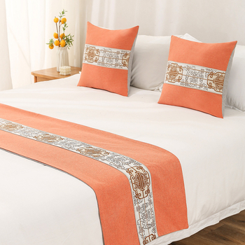 Кърпа за края на леглото с полиестер, ландшафтна бродерия, хотелски стил