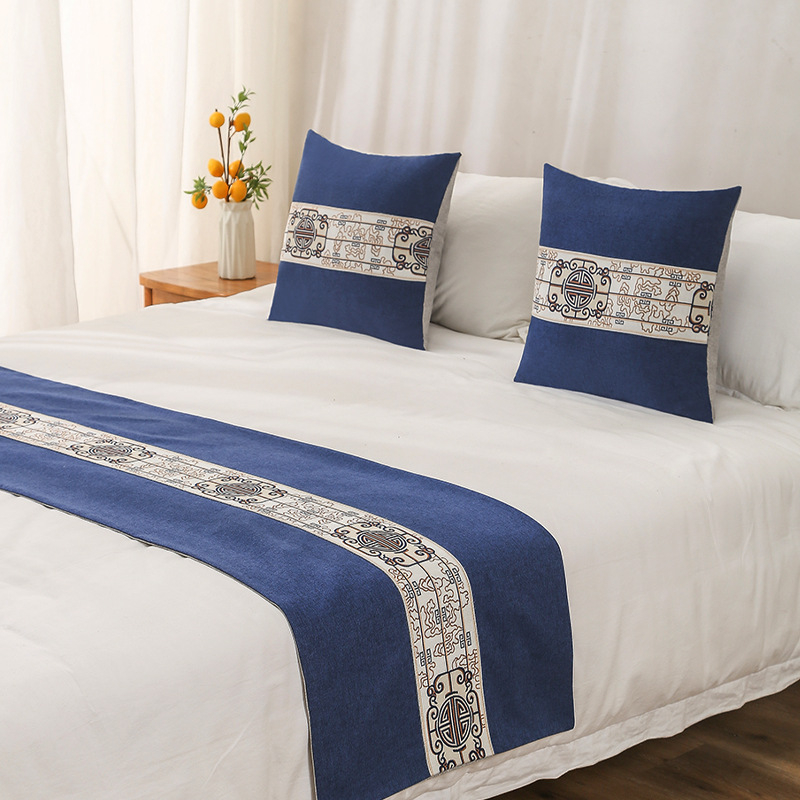 Кърпа за края на леглото с полиестер, ландшафтна бродерия, хотелски стил