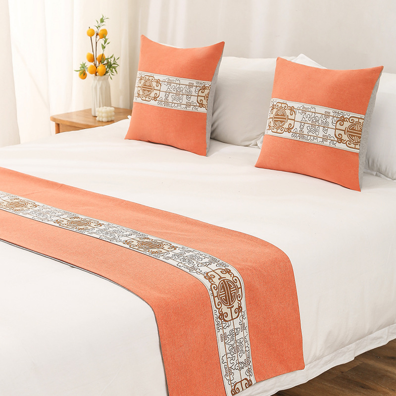 Кърпа за края на леглото с полиестер, ландшафтна бродерия, хотелски стил