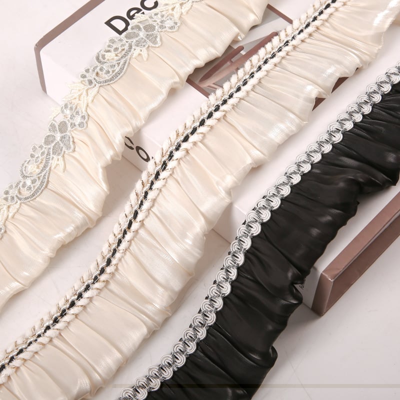 Csipkés függönyszegély – poliészter, testreszabható, modern minimalist stílus, Residentiality