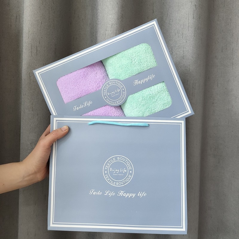 Σετ πετσέτες σε κουτί δώρου: Coral Fleece, 90 g, συσκευασία σε κουτί δώρου, μονή/διπλό κουτί, απορροφητικότητα 0–5 s