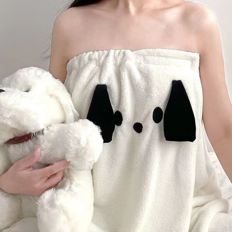 Комплект три кърпи за баня с коралов флис, 450 г и повече, абсорбиращ, включена шапка за сушене на коса