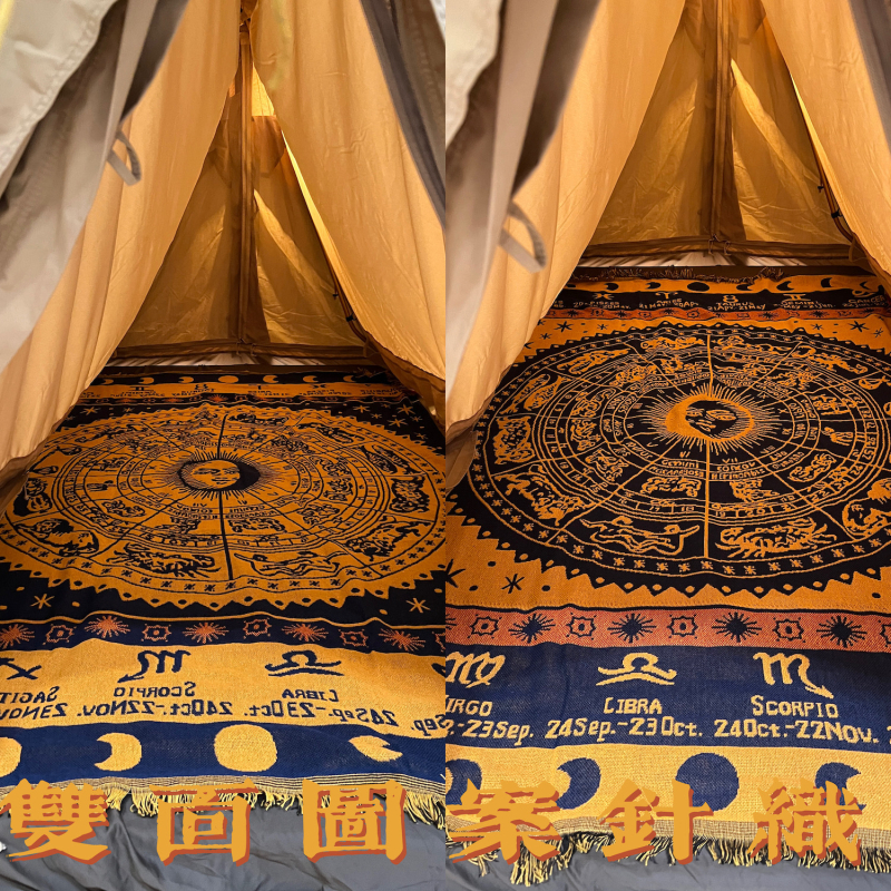 Кемпинг одеяло с геометричен узор (полиестер; 1000–1499 г; Peel Forest; пролет и есен)