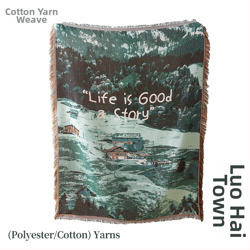 Гоблен за стена и шал за дивана — полиестер, машинно тъкана, основен състав 71–80% полиестер, вторичен 20%, модел карикатура/аниме