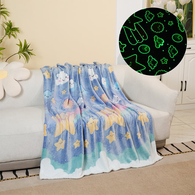 Детско одеяло от френски велур с карикатурен дизайн, тегло под 300 г, персонализирана обработка