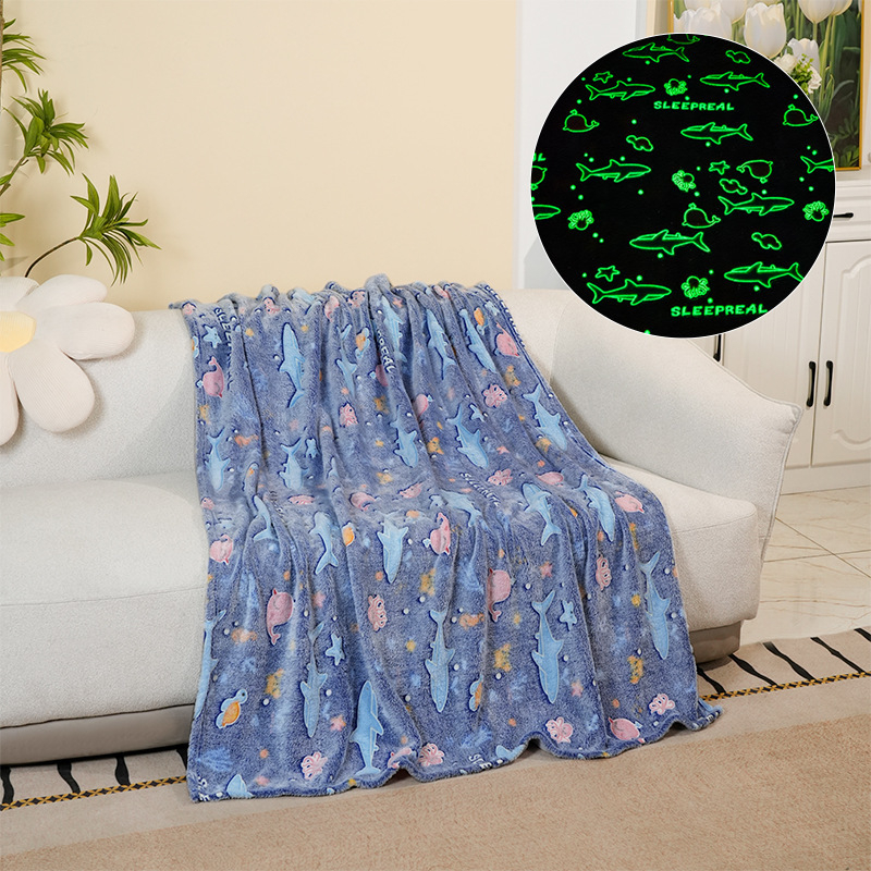 Детско одеяло от френски велур с карикатурен дизайн, тегло под 300 г, персонализирана обработка