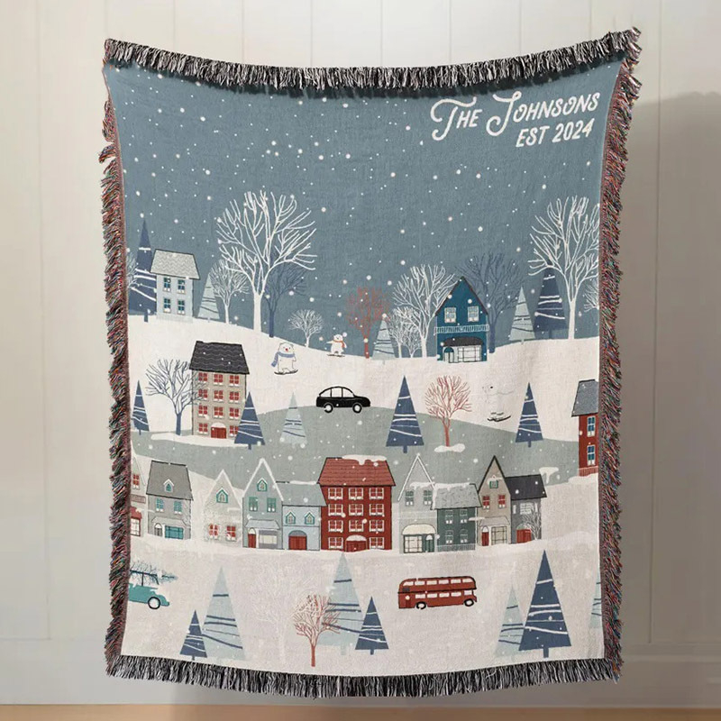 Декоративен гоблен покривало за диван, карикатурен дизайн, скандинавски стил, полиестер-памук, 1000–1499 г, по поръчка