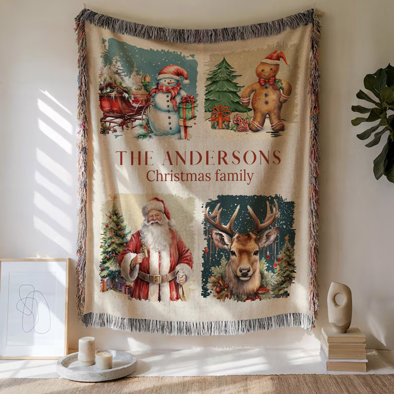 Декоративен гоблен покривало за диван, карикатурен дизайн, скандинавски стил, полиестер-памук, 1000–1499 г, по поръчка