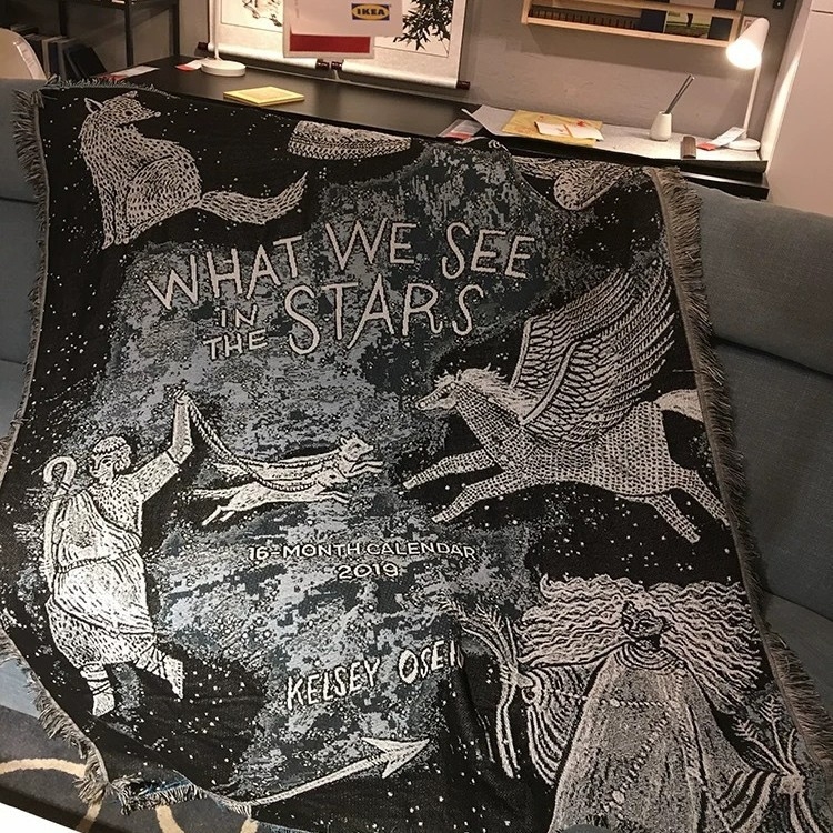 Многофункционално декоративно одеяло за открито с геометричен принт – прост стил, тегло над 3 кг, премиум качество, подходящо за всички сезони