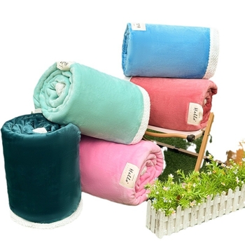 100% poliészter törölköző pléd, dupla oldalú fleece, 300 g/m², tavasz–ősz, egyszínű minta, könnyű luxus stílus, testreszabható