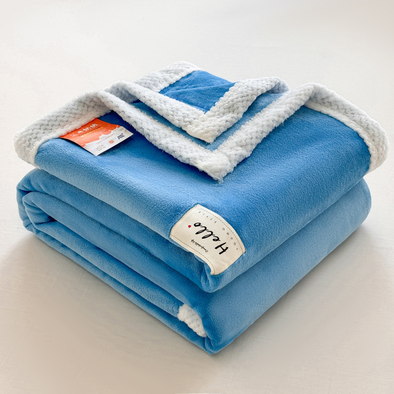 100% poliészter törölköző pléd, dupla oldalú fleece, 300 g/m², tavasz–ősz, egyszínű minta, könnyű luxus stílus, testreszabható