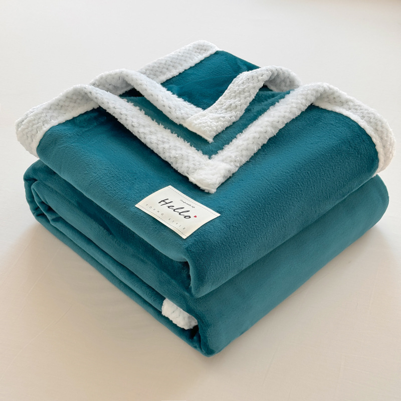 100% poliészter törölköző pléd, dupla oldalú fleece, 300 g/m², tavasz–ősz, egyszínű minta, könnyű luxus stílus, testreszabható