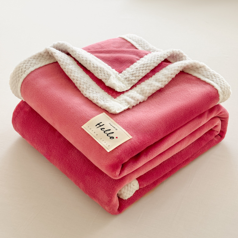 100% poliészter törölköző pléd, dupla oldalú fleece, 300 g/m², tavasz–ősz, egyszínű minta, könnyű luxus stílus, testreszabható