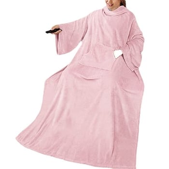 Одеяло с ръкави за носене, полиестер, тегло 800-1000 g, за зимата, персонализирана обработка