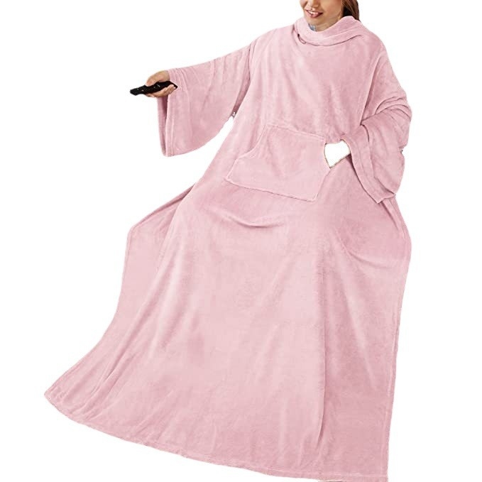 Одеяло с ръкави за носене, полиестер, тегло 800-1000 g, за зимата, персонализирана обработка