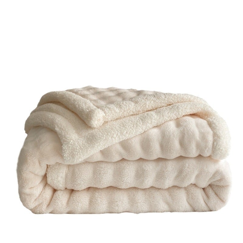 Dvoslojna topla deka s vlaknom poliesterom, plišasti velur, flanel, prilagodljiva, 500–800 g