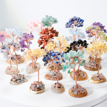 Kristallidest õnnepuu Crystal Raw Edition, kaasaegne ja minimalistlik laua dekor, mullpakend (Materjal: Kristall; Bränd: Crystal Raw Edition; Stiil: Modernne ja minimalistlik; Pakend: Mullpakend)