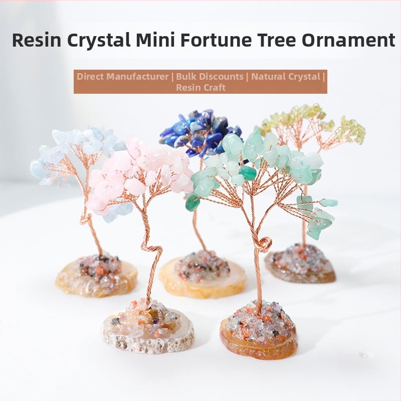 Kristāla laimes koks Crystal Raw Edition, moderns minimālisks galda dekors, iepakojums ar burbuļu maisiņu (Materiāls: Kristāls; Zīmols: Crystal Raw Edition; Stils: Moderns un minimalistisks; Iepakojums: Burbuļu maisiņš)