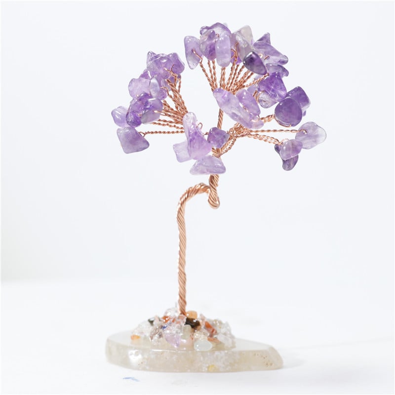 Kristallidest õnnepuu Crystal Raw Edition, kaasaegne ja minimalistlik laua dekor, mullpakend (Materjal: Kristall; Bränd: Crystal Raw Edition; Stiil: Modernne ja minimalistlik; Pakend: Mullpakend)