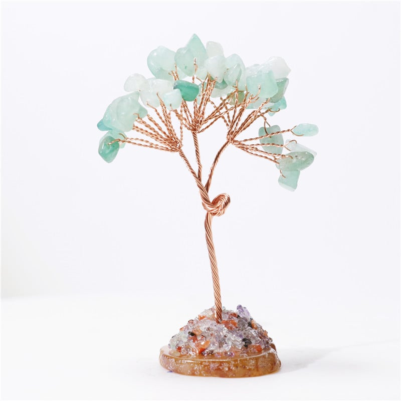 Kristallidest õnnepuu Crystal Raw Edition, kaasaegne ja minimalistlik laua dekor, mullpakend (Materjal: Kristall; Bränd: Crystal Raw Edition; Stiil: Modernne ja minimalistlik; Pakend: Mullpakend)