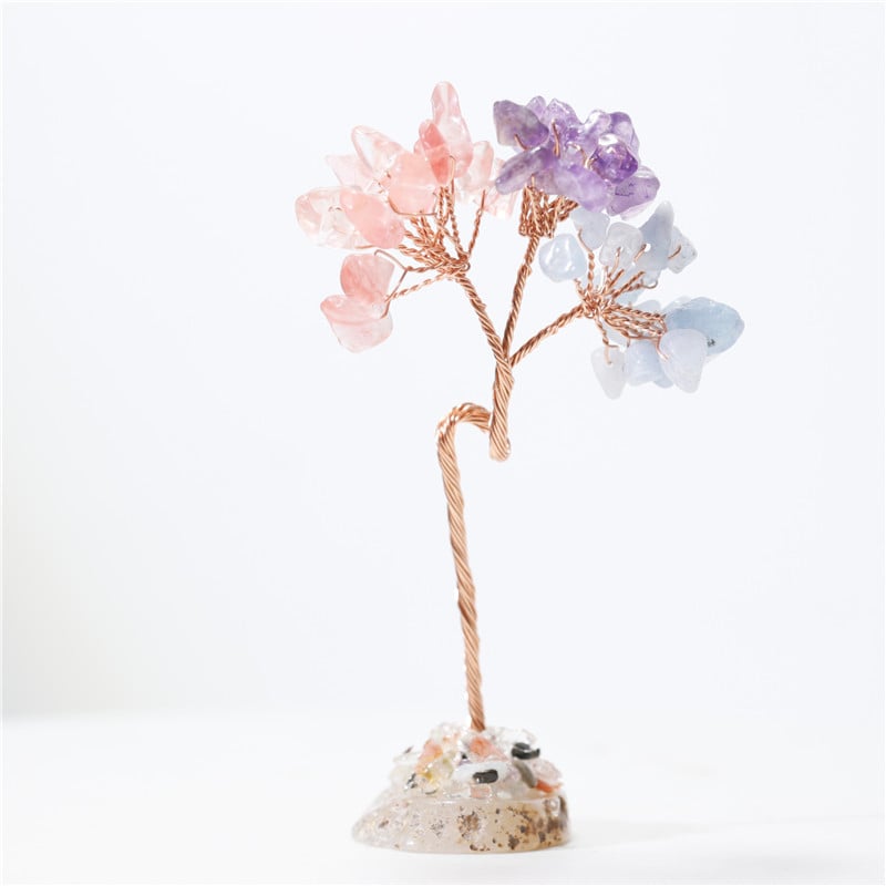 Kristallidest õnnepuu Crystal Raw Edition, kaasaegne ja minimalistlik laua dekor, mullpakend (Materjal: Kristall; Bränd: Crystal Raw Edition; Stiil: Modernne ja minimalistlik; Pakend: Mullpakend)