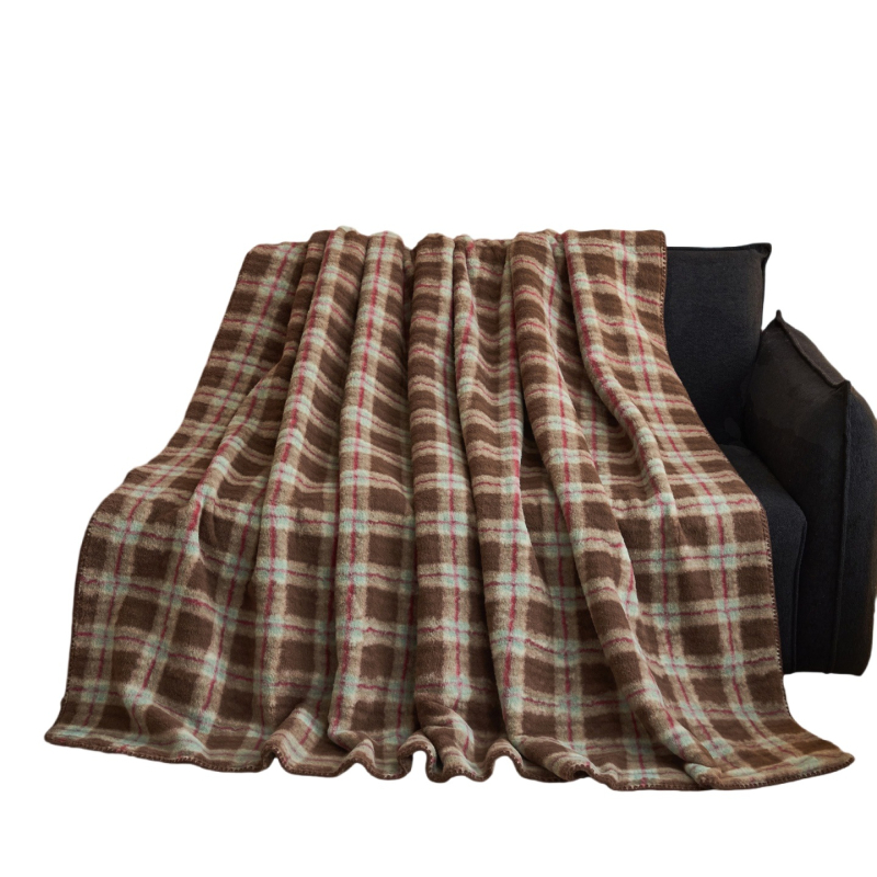 Зимно одеяло от млечен велур, с райета, полиестер, 250 г/м², свиване 2–3%, устойчивост на цвета 4