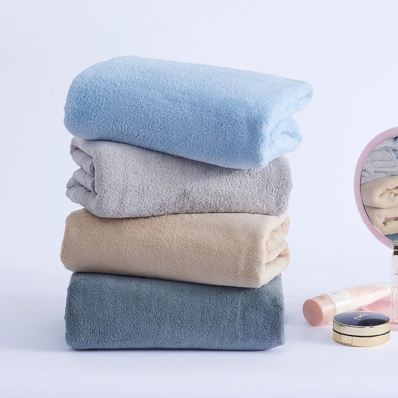 Prosop de baie Xidi - Microfibră Coral Fleece, Catifea tăiată, Fire 21s, 40 fibre, Brand Wiledy