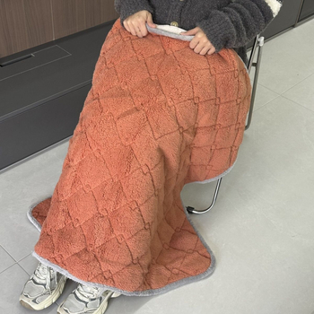 Плед за коляното, коралов флис, вълна, еднороден модел, удебелен шевен плат, зимен
