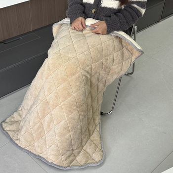 Плед за коляното, коралов флис, вълна, еднороден модел, удебелен шевен плат, зимен