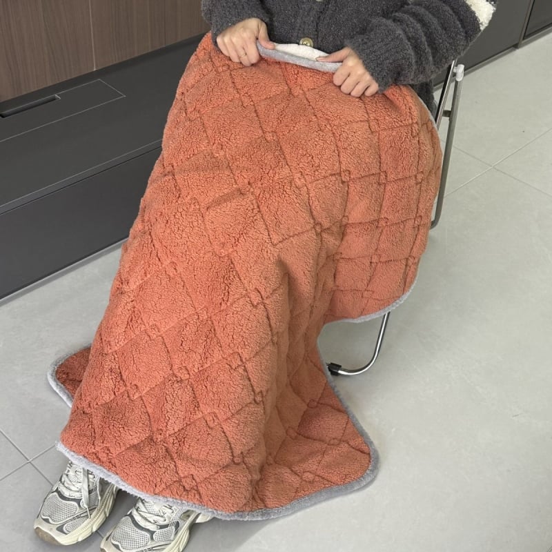 Плед за коляното, коралов флис, вълна, еднороден модел, удебелен шевен плат, зимен