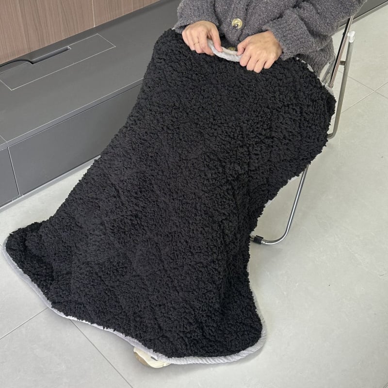 Плед за коляното, коралов флис, вълна, еднороден модел, удебелен шевен плат, зимен