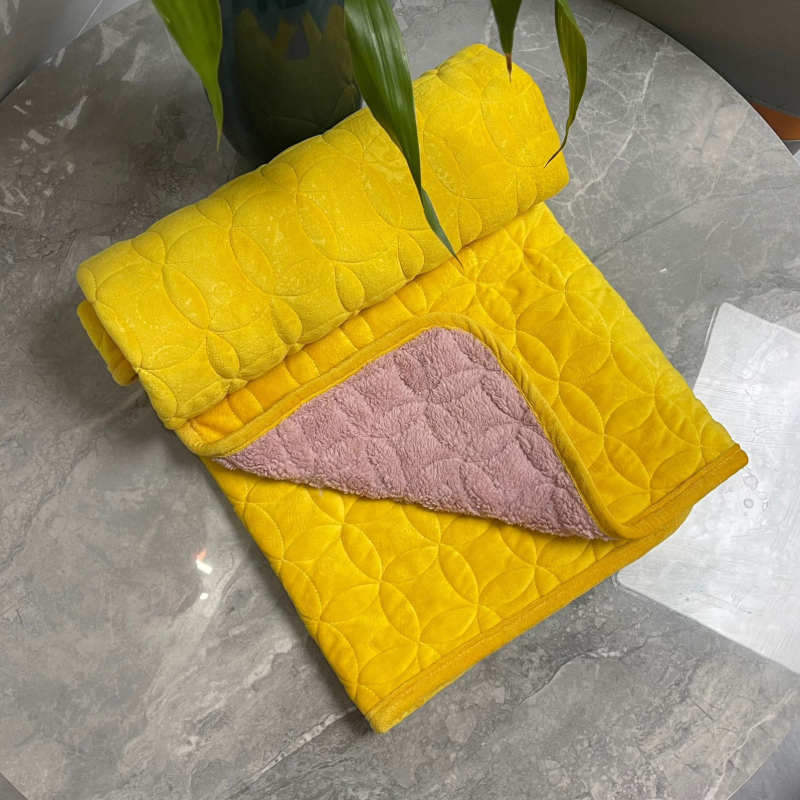 Плед за коляното, коралов флис, вълна, еднороден модел, удебелен шевен плат, зимен