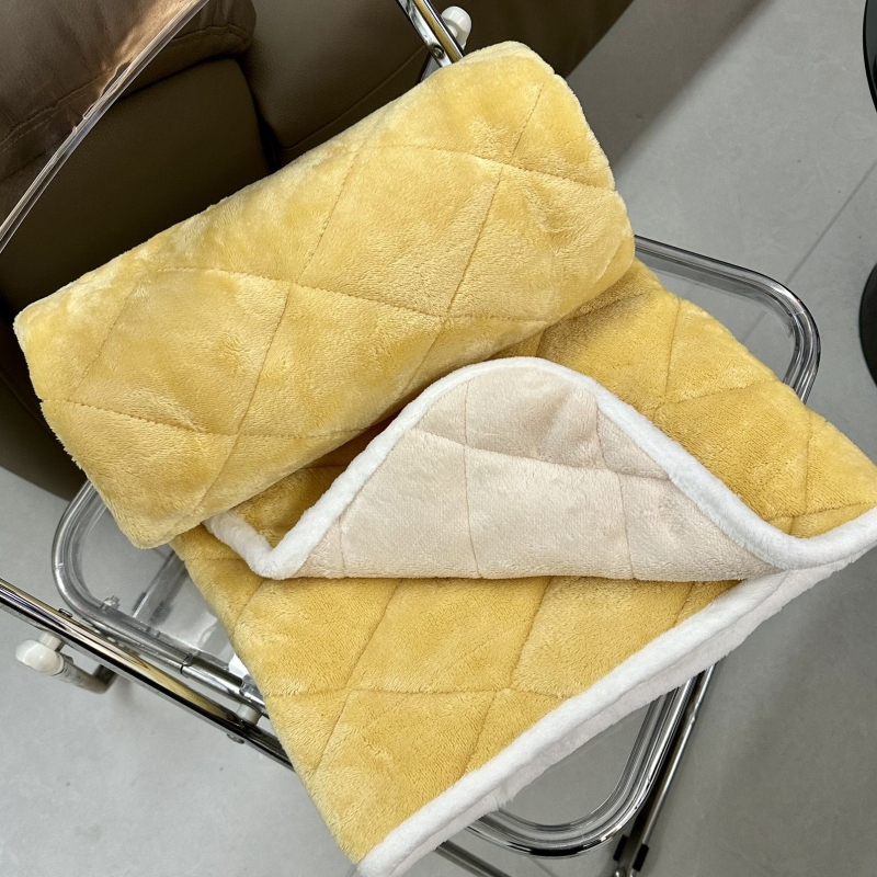 Плед за коляното, коралов флис, вълна, еднороден модел, удебелен шевен плат, зимен