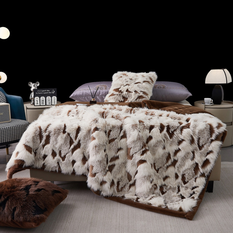 Raschel одеяло за легло с ивици, полиестер, тегло 500–800 г, персонализируемо