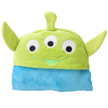 Карикатурен Stitch качулков плащ–покривало за рамене, полиестерен материал, 300–500 г, фланелено одеяло, за всички сезони