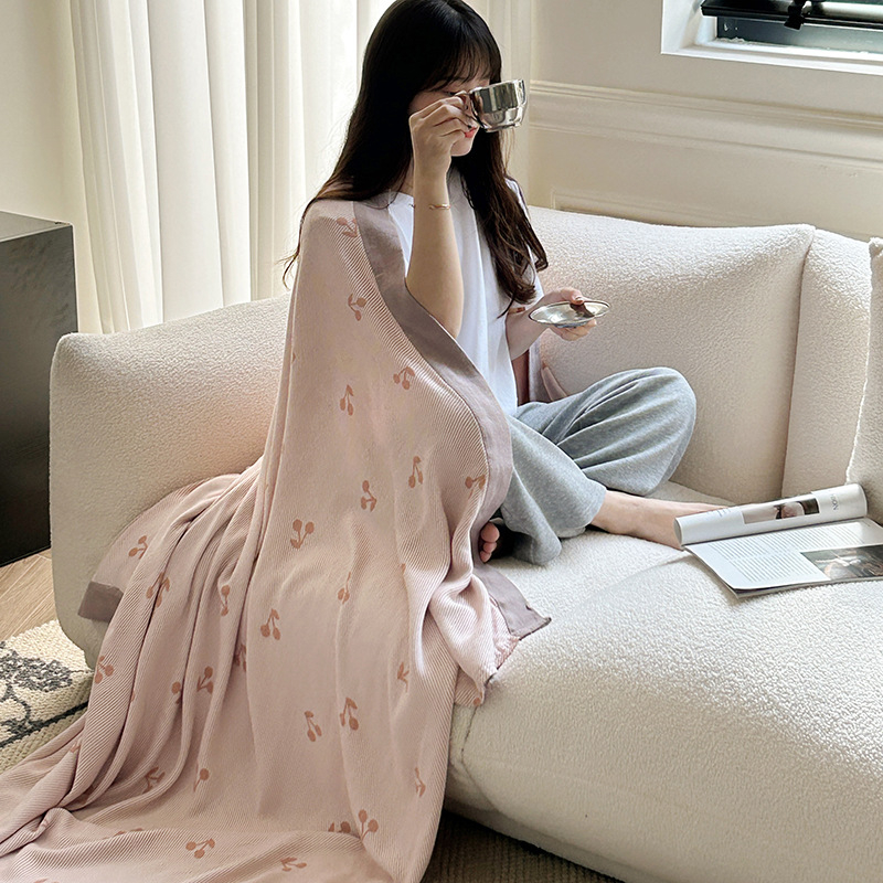 Bambuszrost takaró - könnyű, 300 g alatt, négy évszakos, virágos mintázat, INS stílus, első osztályú termék