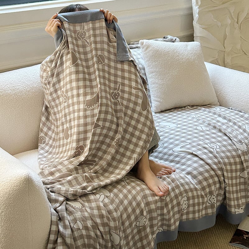 Bambuszrost takaró - könnyű, 300 g alatt, négy évszakos, virágos mintázat, INS stílus, első osztályú termék