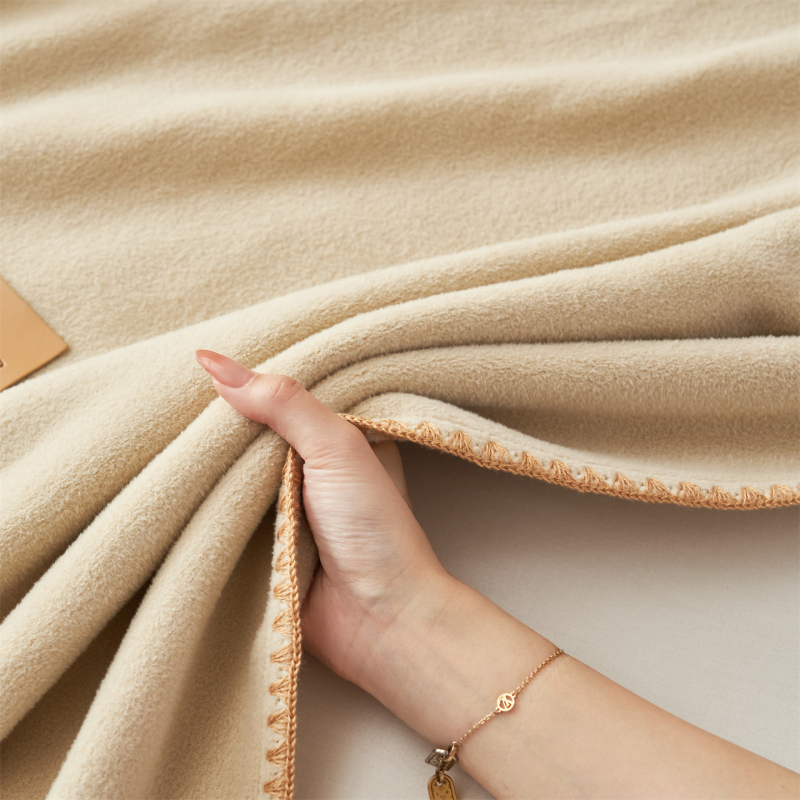 Κουβέρτα από μαλλί αλπακά, διπλό στρώμα, υψηλής ποιότητας ψεύτικο κασμίρ; 500 γρ, χειμώνας, πολυεστέρας, συρρίκνωση 2–3%