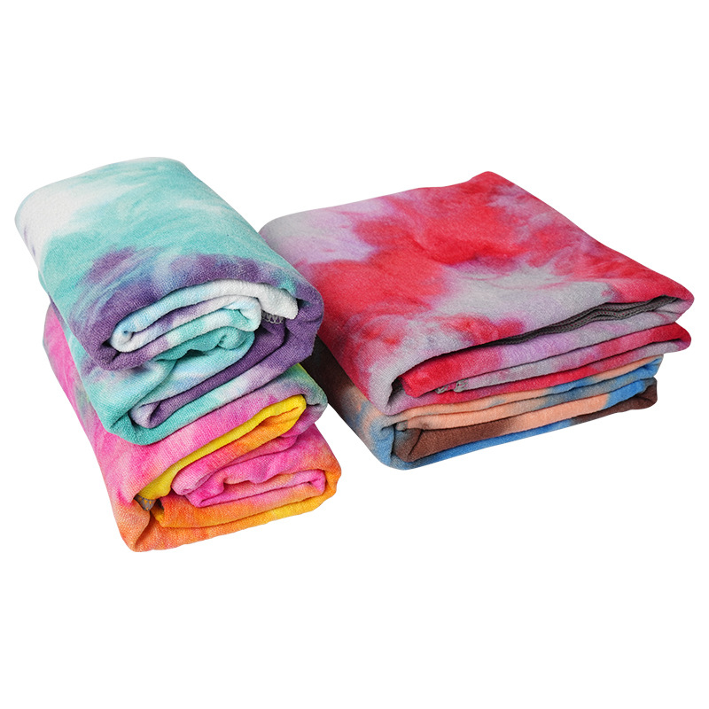 Tie-dye neslīdošs mikrofibras jogas dvielis, 470 g