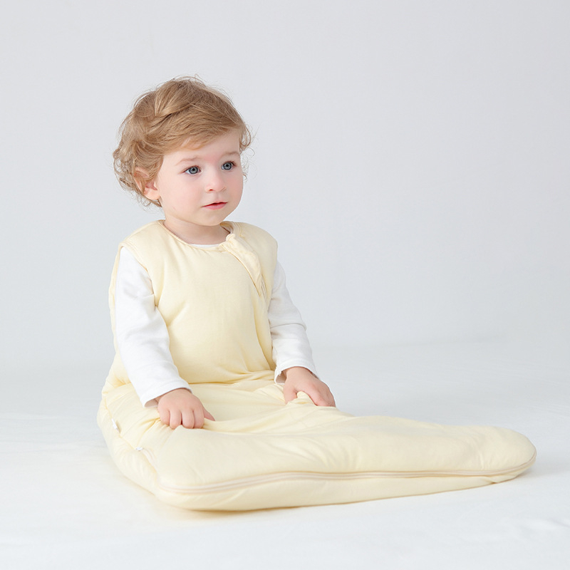 Bērnu gulēšanas somu vestes stilā, bambusa šķiedras audums, oderes 95% kokvilna, pildījums no zīda šķiedras, biezs ziemas modelis, piemērots zīdaiņiem 0–1 gadā