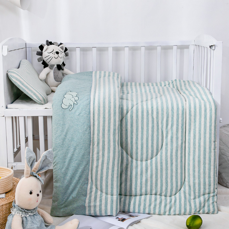 Dječji quilt od Jersey pamuka, japanski stil, vlakna obojena, šivena, punjenje od svilenog pamuka, 100% pamuk, za djecu 1–15 godina