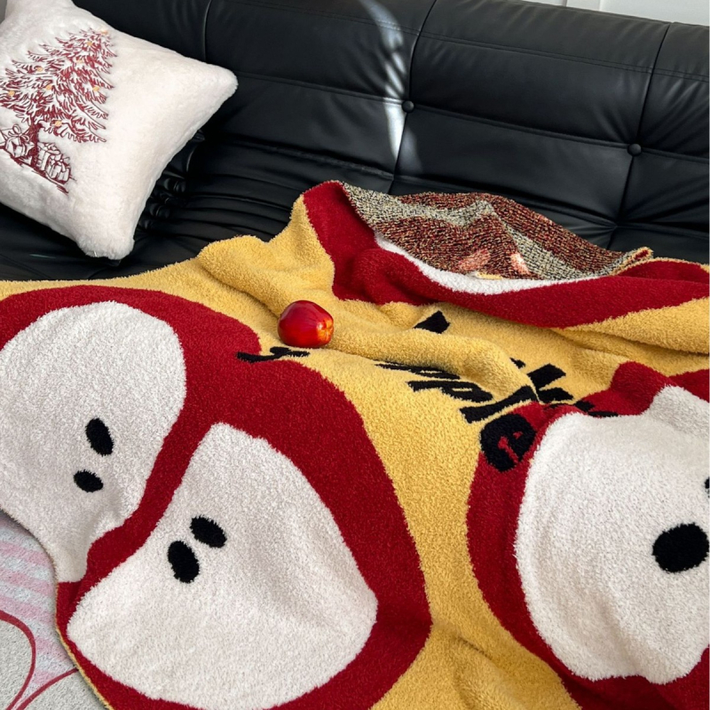 Pletena deka s poluvellus uzorkom, graffiti uzorak, 1500–2000 g, pogodna za sve sezone, mogućnost prilagodbe