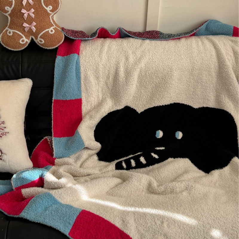 Pletena deka s poluvellus uzorkom, graffiti uzorak, 1500–2000 g, pogodna za sve sezone, mogućnost prilagodbe