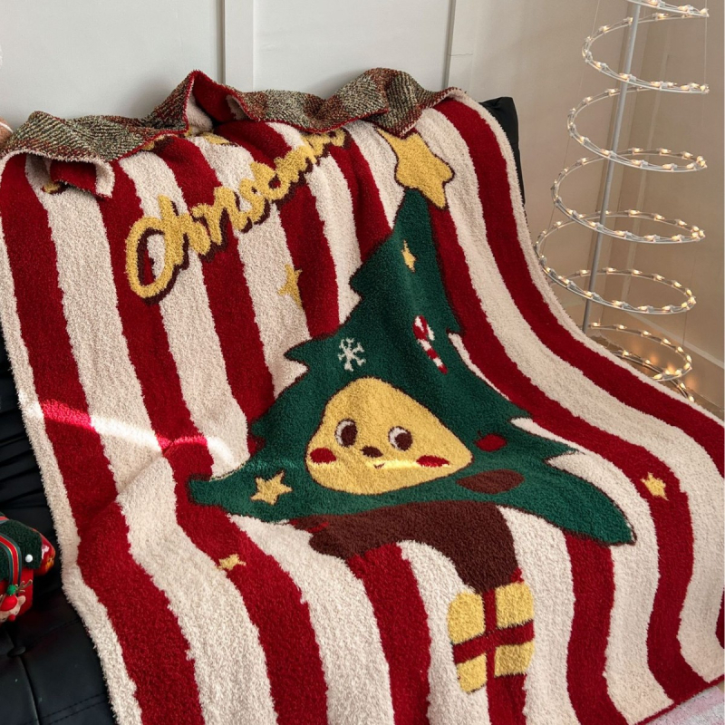 Pletena deka s poluvellus uzorkom, graffiti uzorak, 1500–2000 g, pogodna za sve sezone, mogućnost prilagodbe