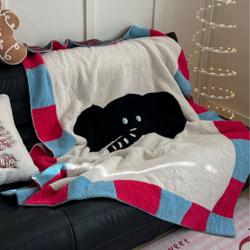 Pletena deka s poluvellus uzorkom, graffiti uzorak, 1500–2000 g, pogodna za sve sezone, mogućnost prilagodbe