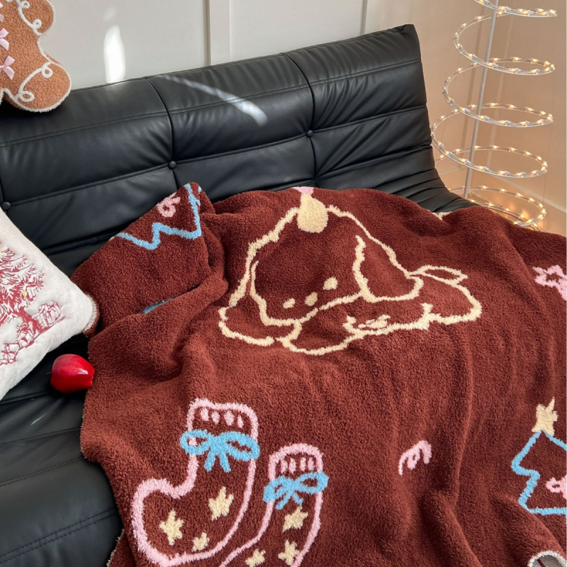 Pletena deka s poluvellus uzorkom, graffiti uzorak, 1500–2000 g, pogodna za sve sezone, mogućnost prilagodbe