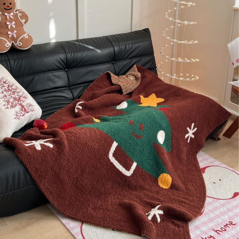 Pletena deka s poluvellus uzorkom, graffiti uzorak, 1500–2000 g, pogodna za sve sezone, mogućnost prilagodbe