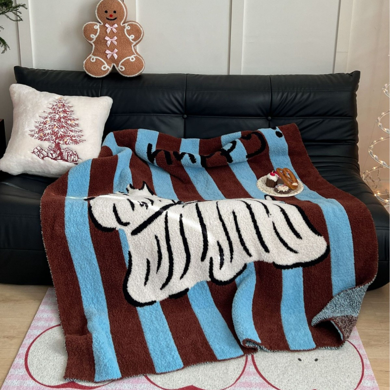 Pletena deka s poluvellus uzorkom, graffiti uzorak, 1500–2000 g, pogodna za sve sezone, mogućnost prilagodbe