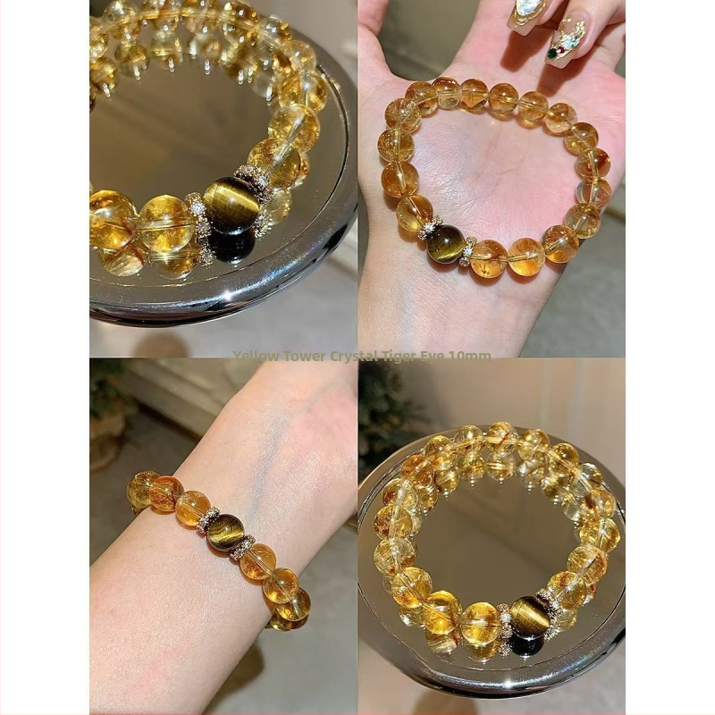 Narukvica - Ručno izrađena s krznenom zeca i kristalnim perlicama, geometrijski oblik, unisex, originalni dizajn